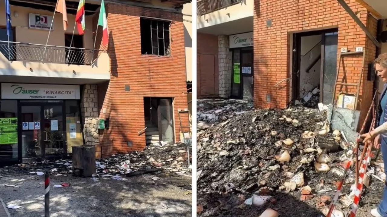 
	I danni al circolo Pd (Foto: Ig Dario Nardella)


