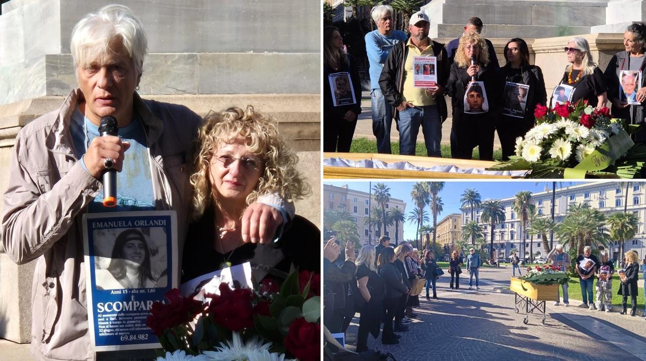 
	Roberta con Pietro Orlandi e gli altri famigliari degli scomparsi

