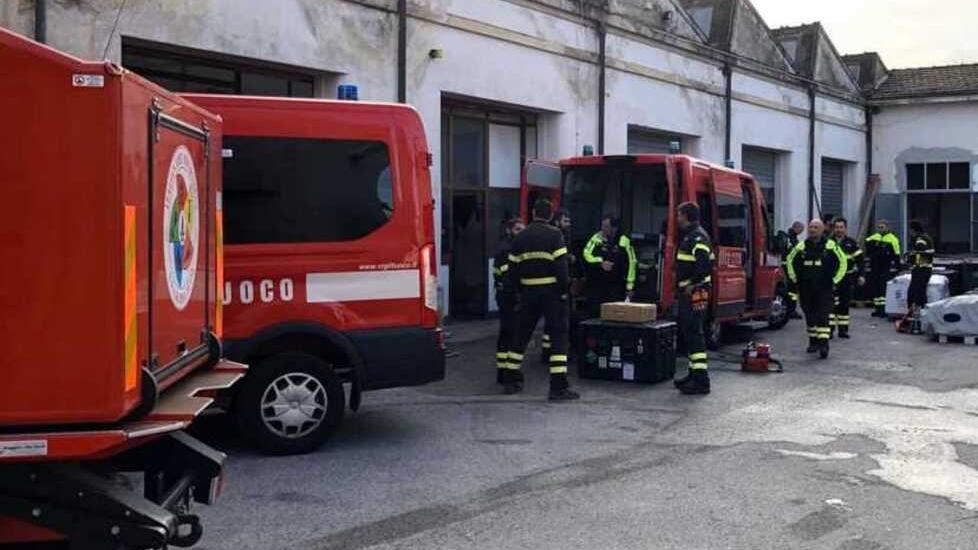 Vigili del fuoco al lavoro