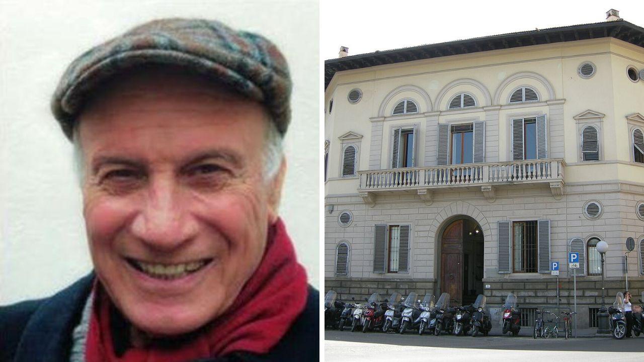 
	Arnaldo Bruni e la vecchia sede del&nbsp;Dipartimento di Italianistica dell'Universit&agrave; di Firenze&nbsp;

