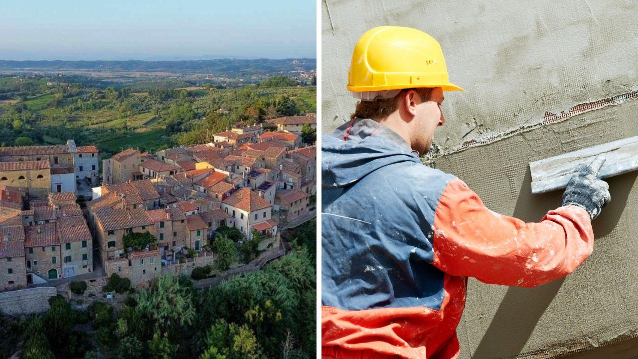 Una veduta del paese di Terricciola