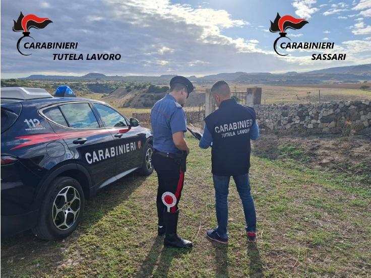 Sicurezza violata e lavoro nero: blitz dei carabinieri nel Sassarese