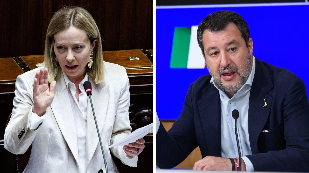 Giorgia Meloni e Matteo Salvini