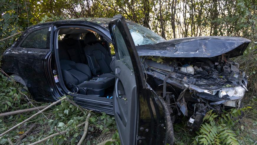 L'auto del 39enne in fuga