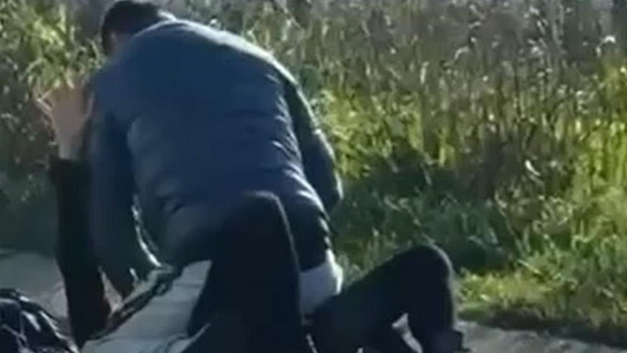 L'aggressione ripresa da un testimone