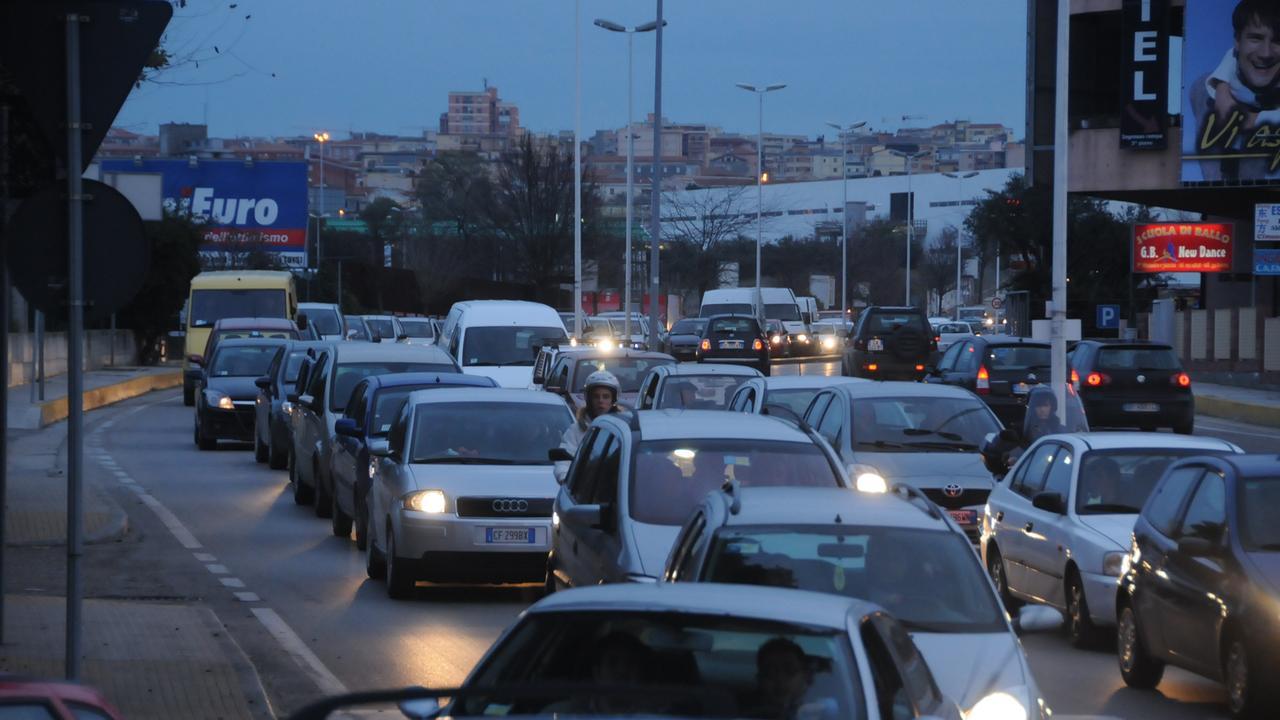 Sassari via Predda Niedda trafficata