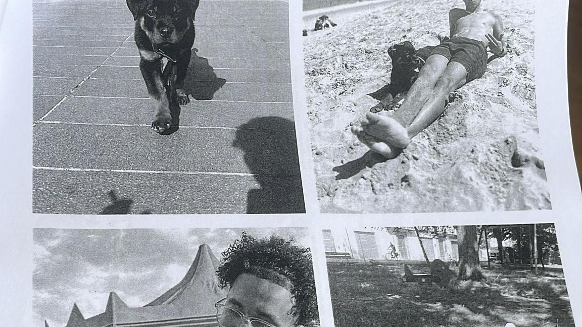 Ahmed con il suo fedele Rambo, cucciolo di rottweiler