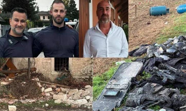 
	I tre carabinieri morti nell'esplosione, il Brigadiere Capo Q.S. Valerio Dapr&agrave;, il Carabiniere Scelto Davide Bernardello, il Luogotenente C.S. Marco Piffari

