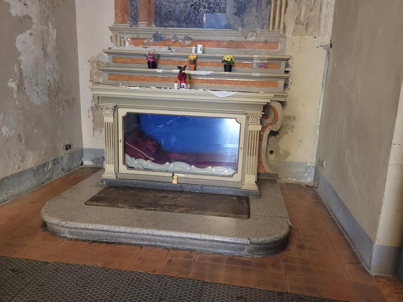 
	Il punto in cui si trovava la statua di Santa Filomena

