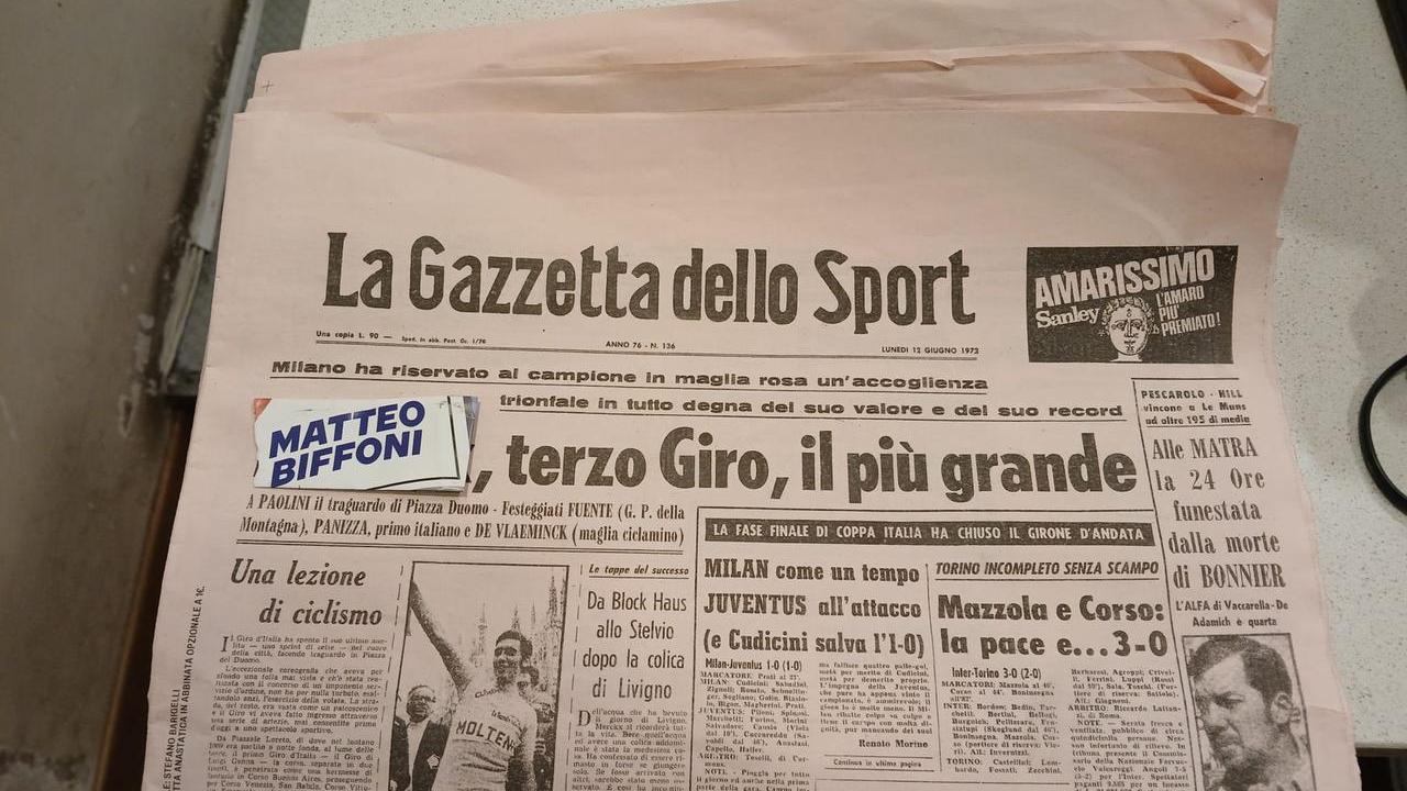 La Gazzetta dello Sport "modificata" alla Casa del popolo di Coiano
