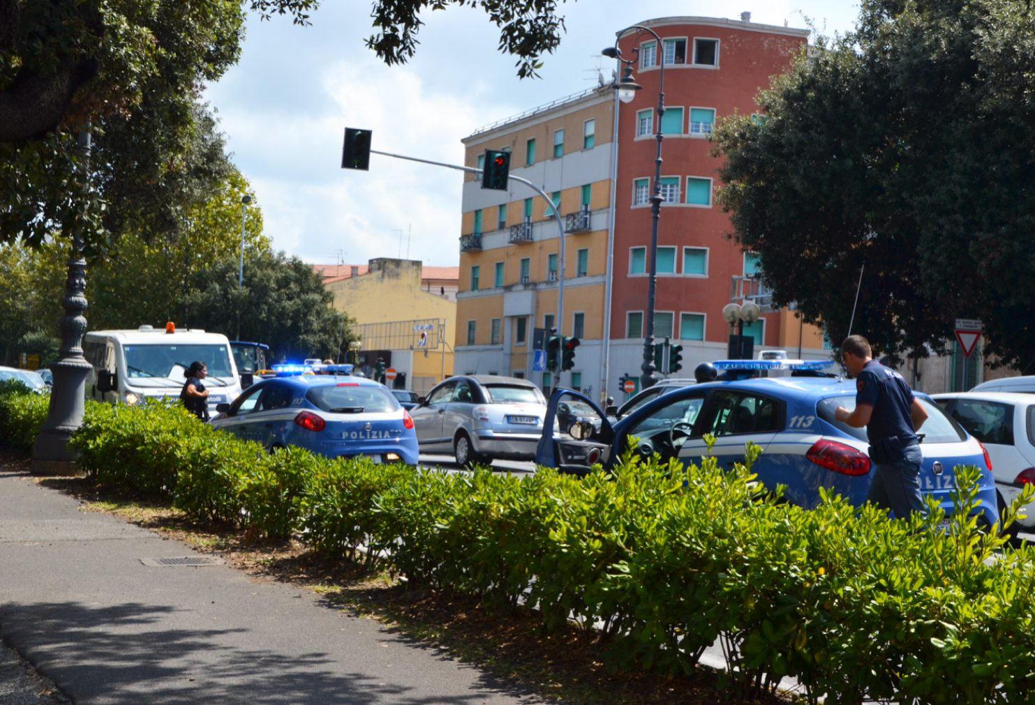 Polizia in viale Carducci (foto d'archivio)