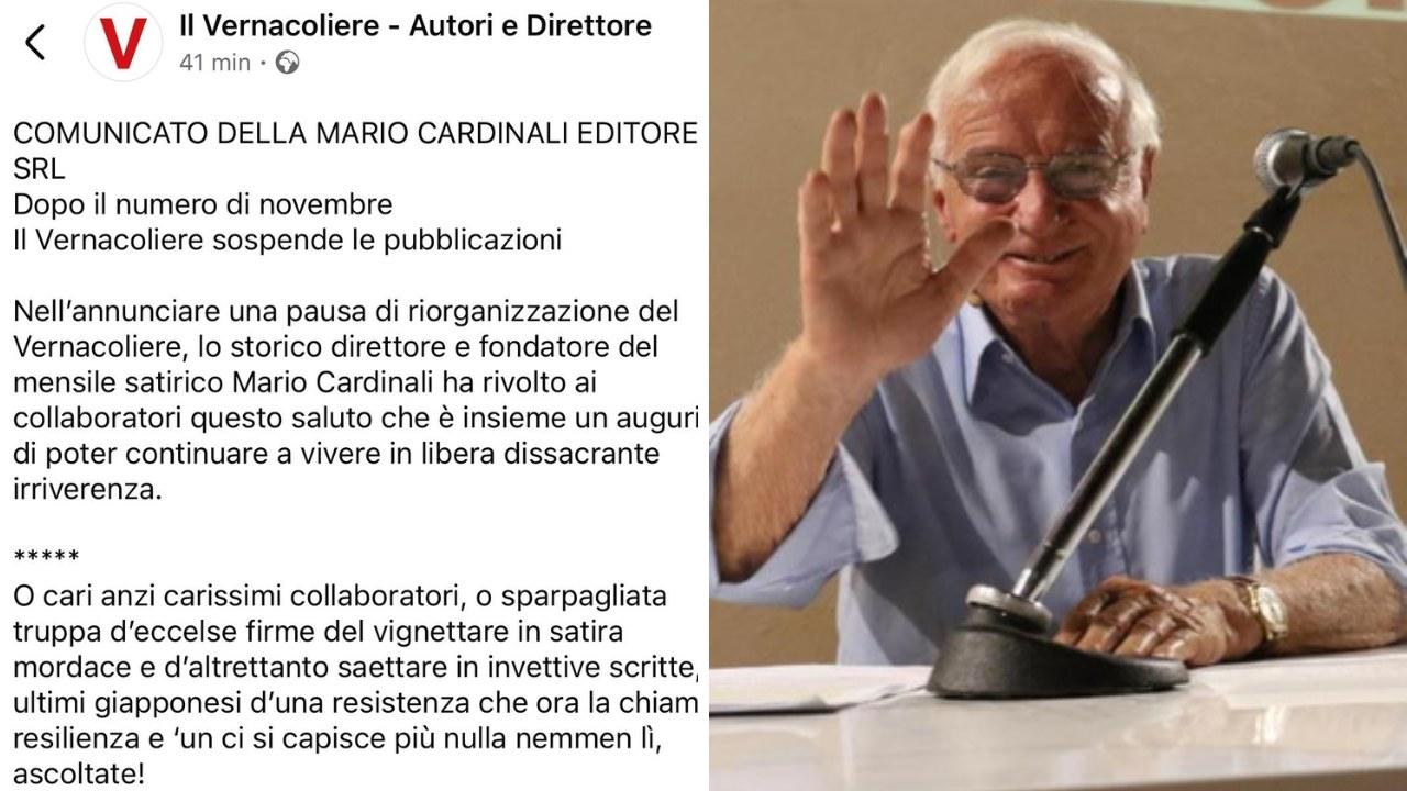 Il post sui social e Mario Cardinali