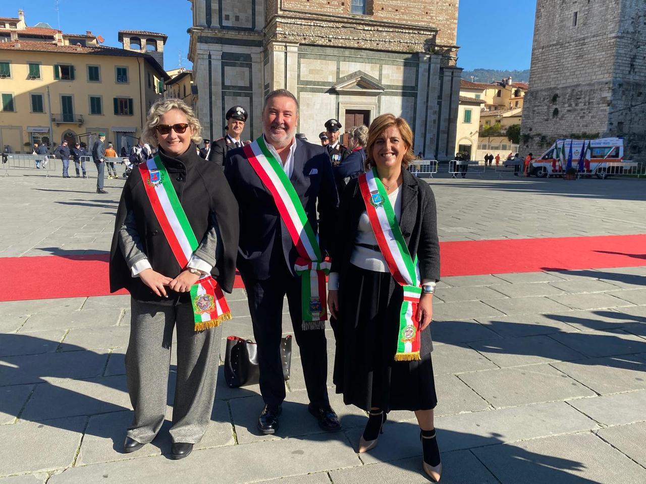 
	Maria Lucarini, Guglielmo Bongiorno e Francesca Vivarelli, i sindaci della Valbisenzio

