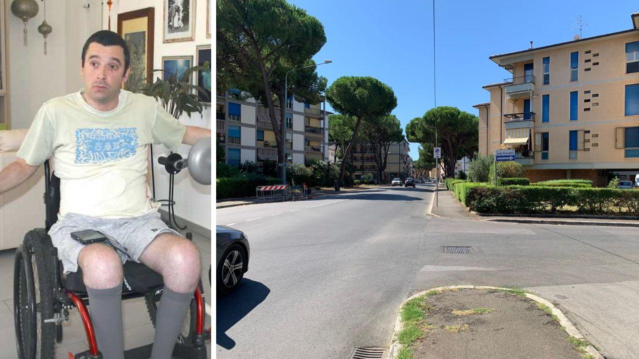 Andrea Canessa e il punto dove fu investito