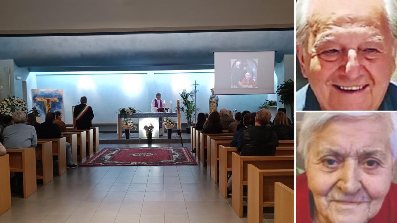 Il funerale di Enzo Manzini e Maria Capitati