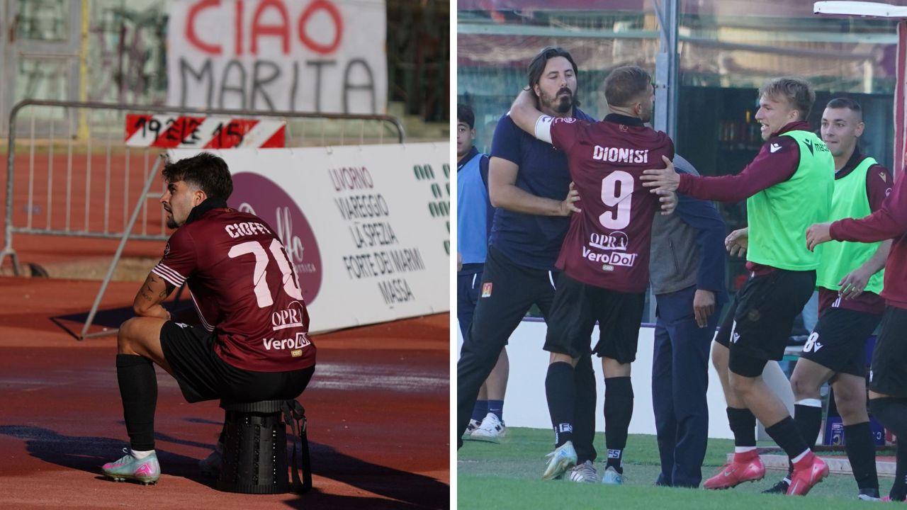 
	L'esultanza di Cioffi e quella di Dionisi (fotoservizio Stick)

