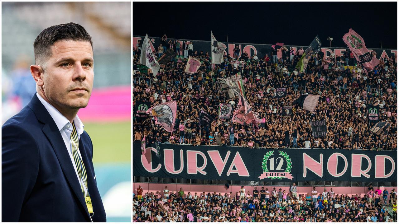 
	Il ds Catellani e la curva del Palermo

