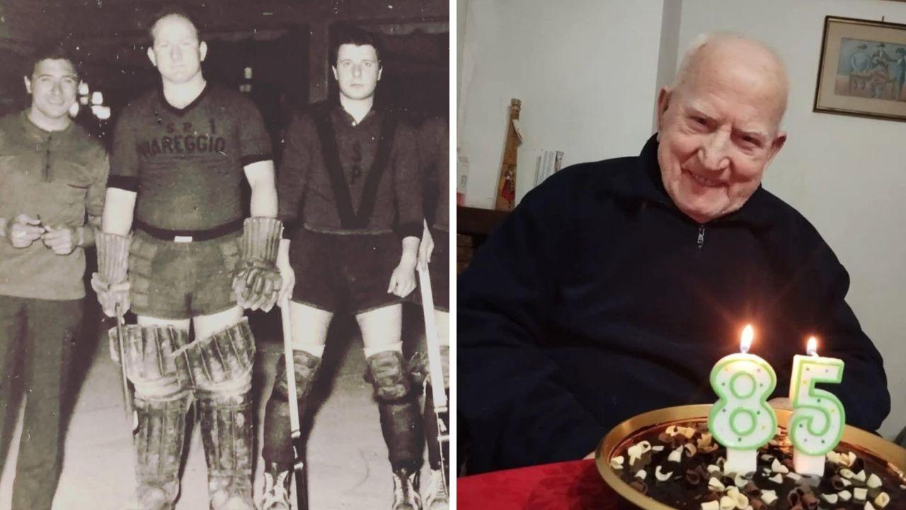 Una foto storica di Maffei e in foto durante il compleanno