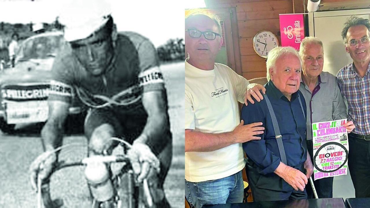 A destra Pellicciari premiato dai giornalisti Marco Pastonesi (Gazzetta dello Sport) ed Elio Giusti