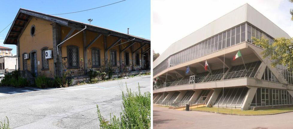 
	A sx l'area dell'ex scalo merci, a dx il palazzetto dello sport

