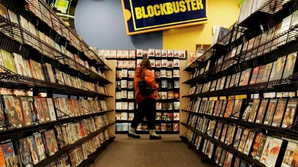 Uno dei negozi Blockbuster, brand nato nel 1985
