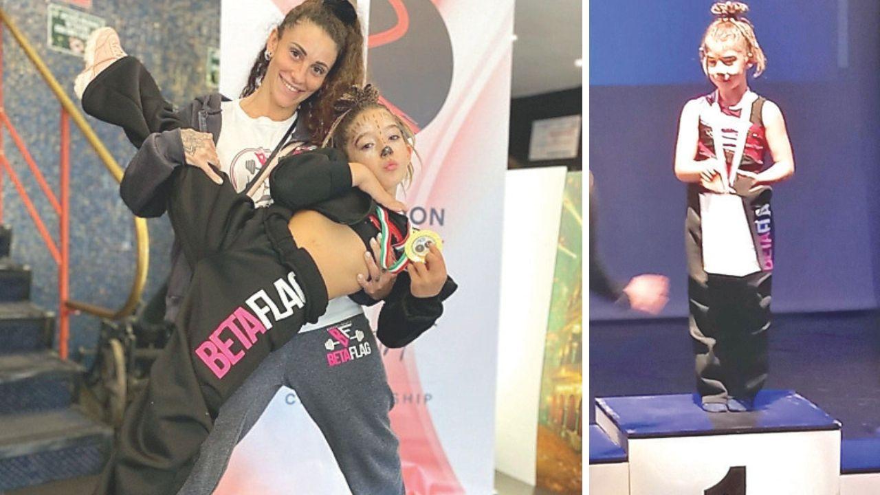 Andrea Barbieri con la coach Martina Tavanti, a dx sul podio di Roma