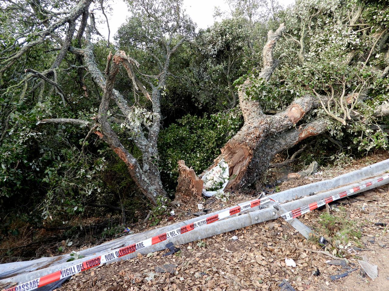 
	Il luogo dell'incidente mortale sulla provinciale 15 (foto di Francesco Pinna)

