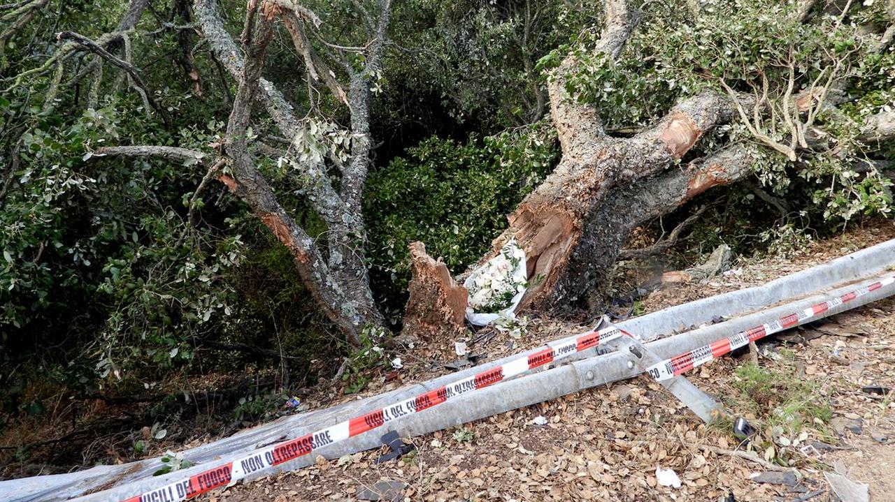 Il luogo dell'incidente mortale sulla provinciale 15 (foto di Francesco Pinna)