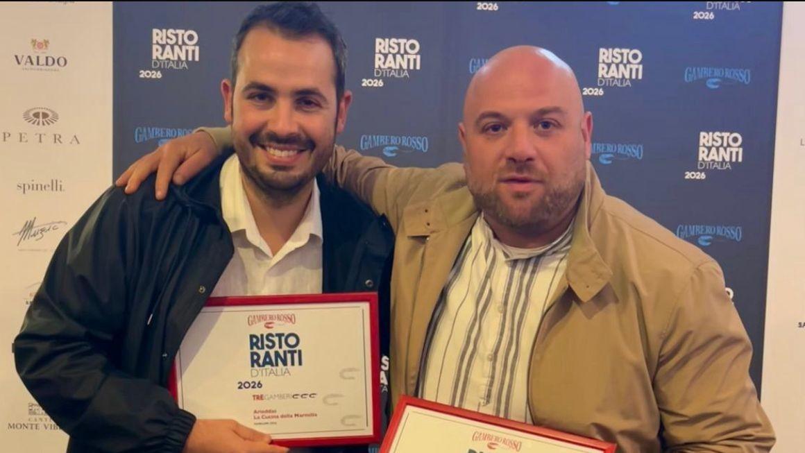 
	Francesco Vitale chef di Arieddas a Sanluri e Mauro Ladu chef di Abbamele a Mamoiada

