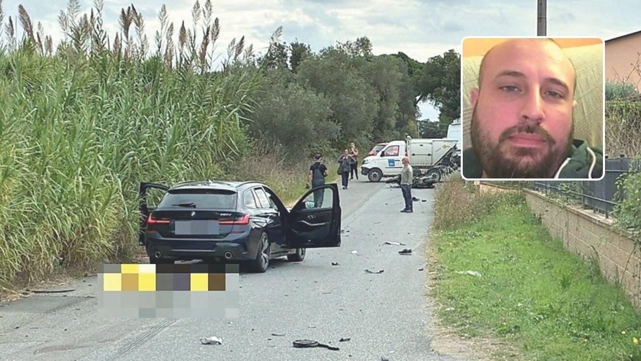 
	I mezzi coinvolti nell'incidente (foto Falorni/Stick) e la vittima, Michele Califano

