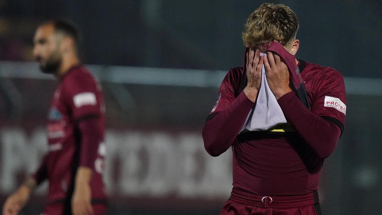 La disperazione di Lanesi (foto Stick)