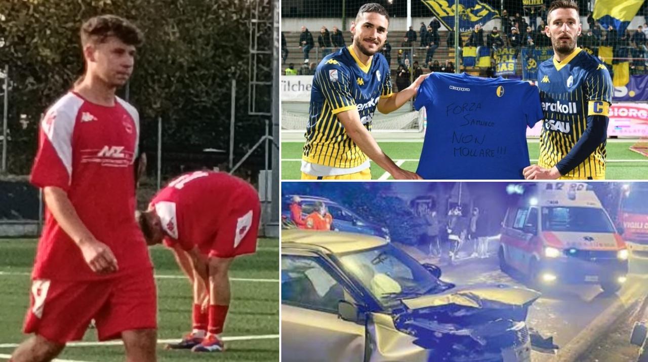 
	Samuele Ferrari in campo tre anni dopo l'incidente

