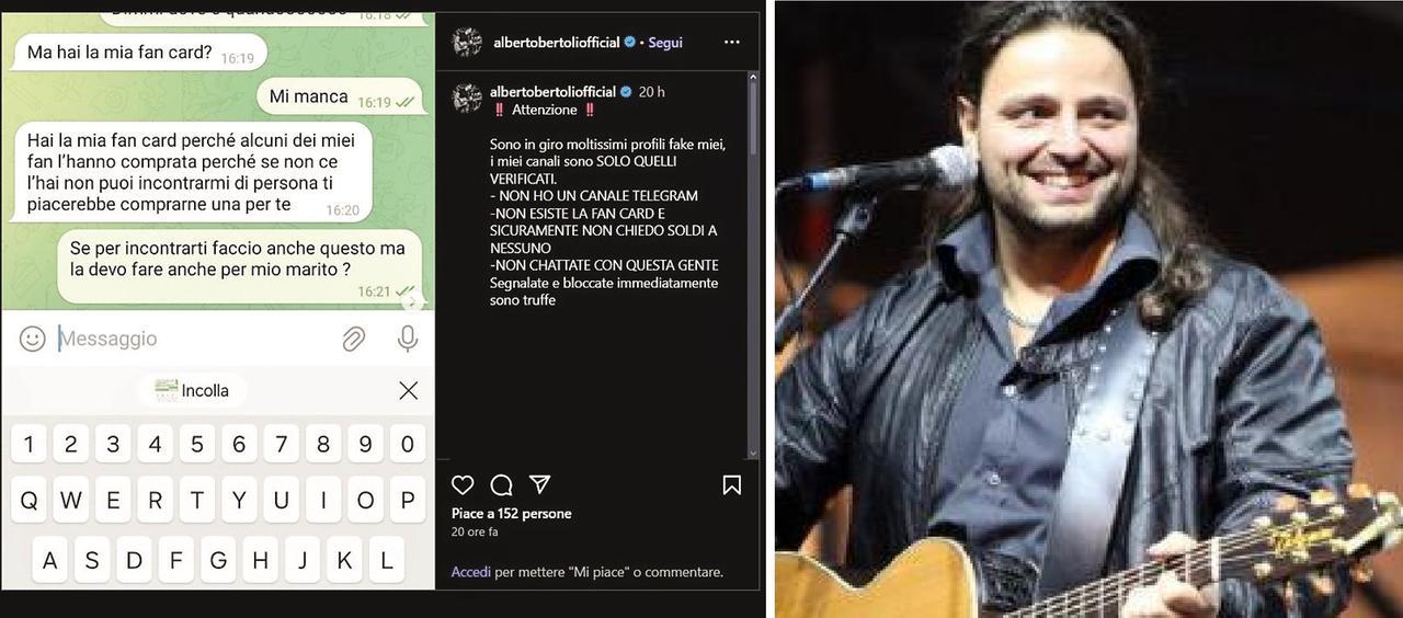 Falsi profili di Alberto Bertoli: «Vogliono soldi a nome mio»