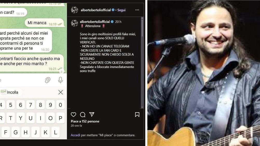 Falsi profili di Alberto Bertoli: «Vogliono soldi a nome mio»
