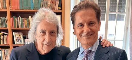 Enrico Vanzina e l'autore del libro Pier Ettore Olivetti Rason