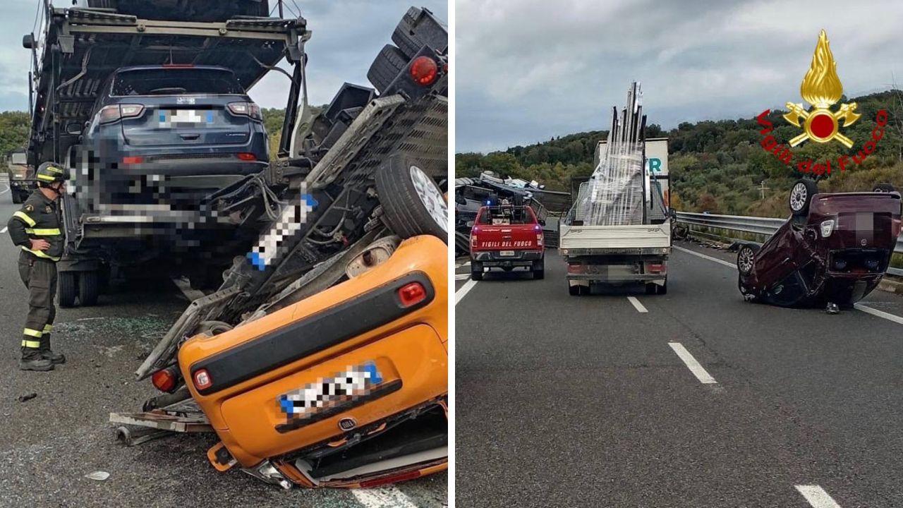 Le auto in mezzo alla strada