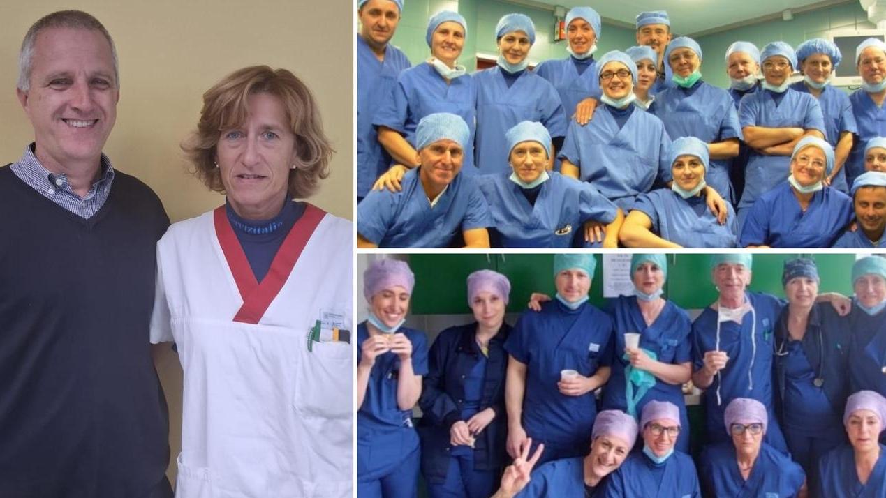 Carmen Rossi con Massimo Brunetti e i colleghi