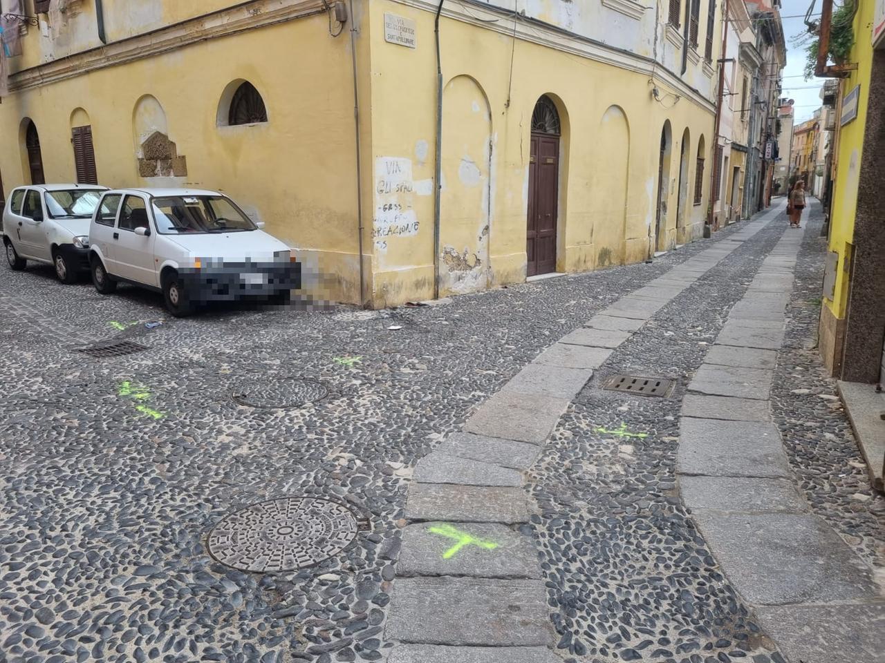 
	Il punto in cui l'auto si &egrave; fermata (<em>foto Mauro Chessa)</em>

