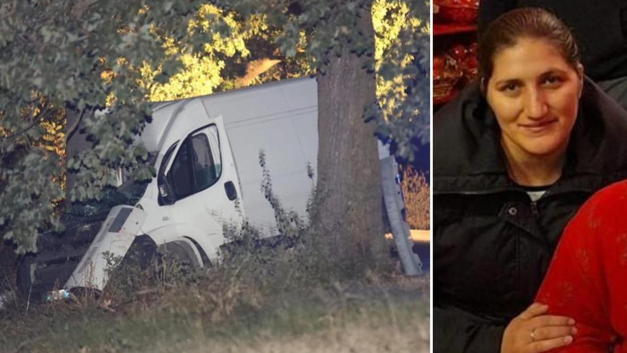 
	Il furgone fuori strada e Ana Maria Botezatu

