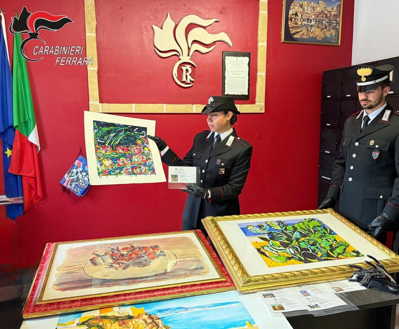 Laboratorio di opere d’arte false a Comacchio. Trovata anche droga all’interno