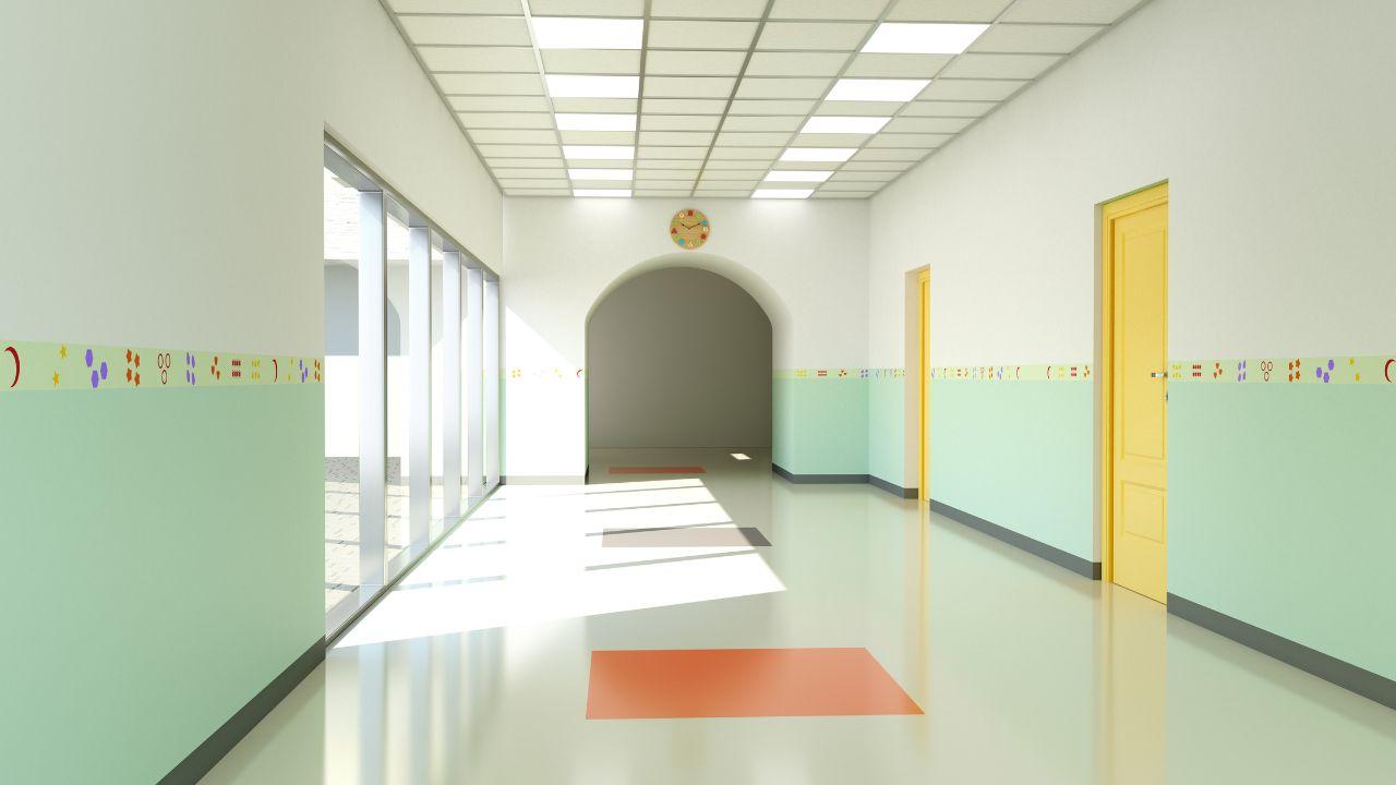 
	Il corridoio di una scuola dell'infanzia (foto di repertorio)

