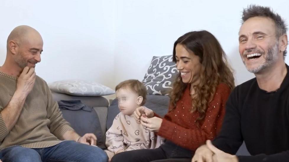 Nek con Gioia e i suoi genitori