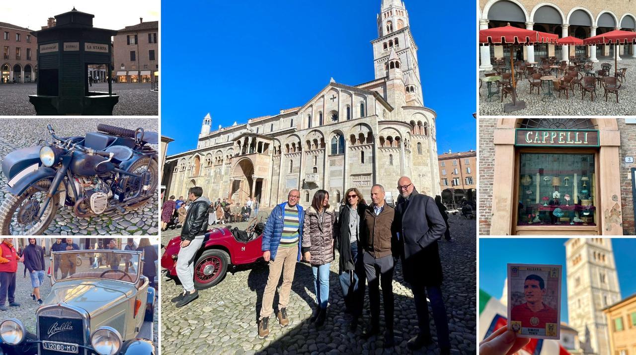 
	Il set della serie tv sulla famiglia Panini in piazza Grande

