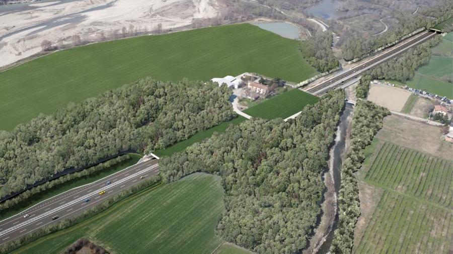 
	Un render della Bretella Campogalliano-Sassuolo

