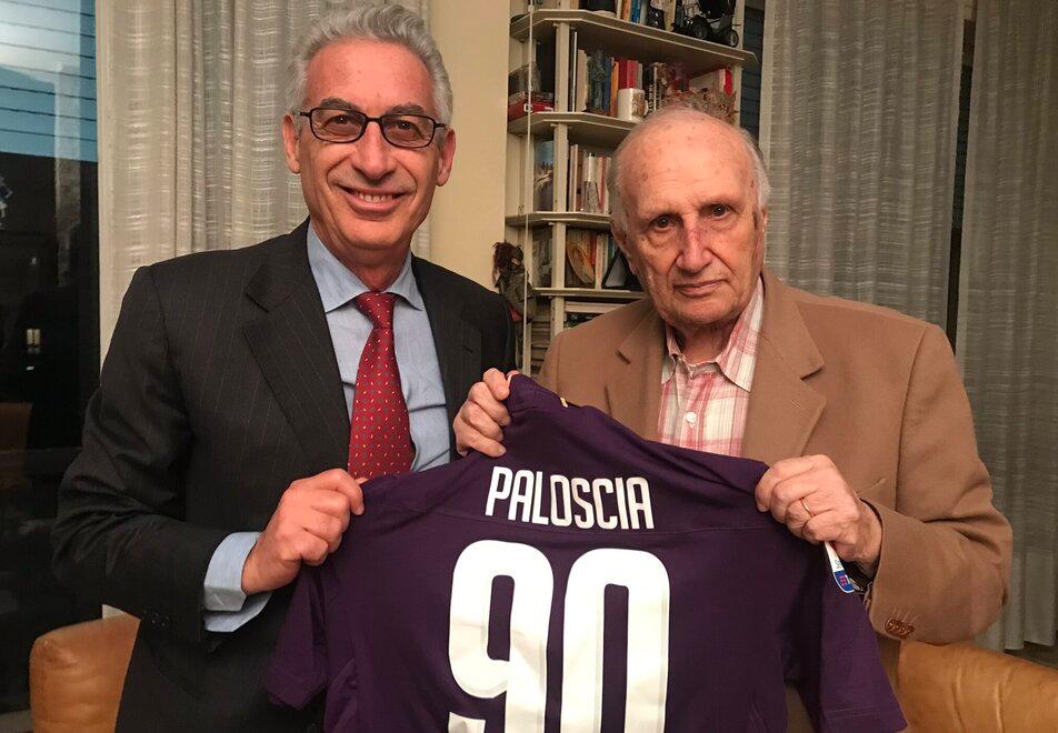 
	A dx Raffaello Paloscia, decano dei giornalisti sportivi

