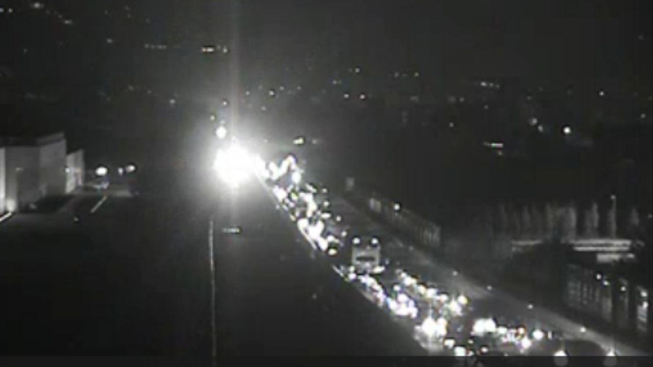 La fila in A11 (webcam Autostrade)