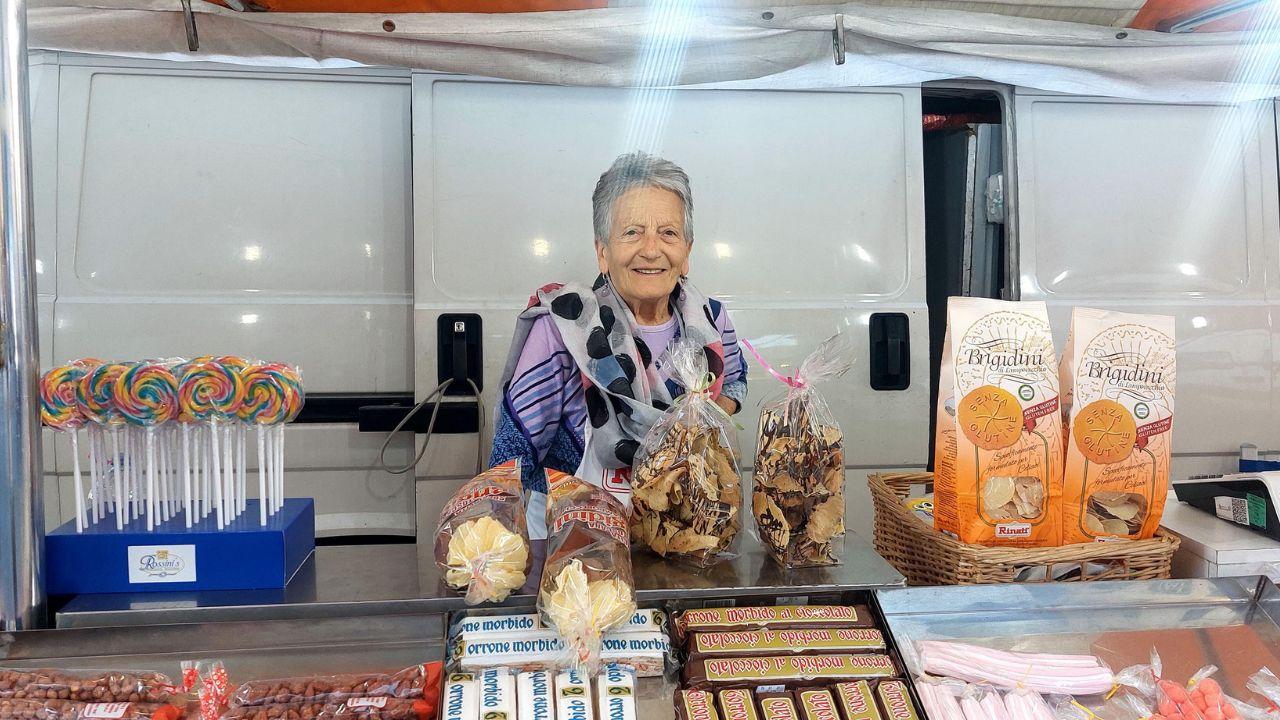 Maria Assunta Falorni Brogi, storica commerciante della fiera in una foto recente
