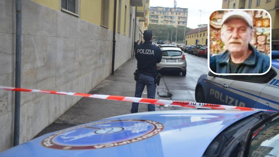 La polizia sul luogo dell'omicidio e la vittima, Kiomars Chaikar Safaei