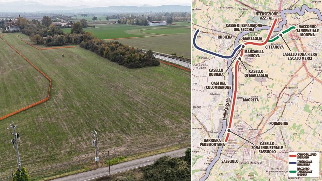 
	Le reti rosse tra la via Emilia e Marzaglia e il tracciato della Bretella


