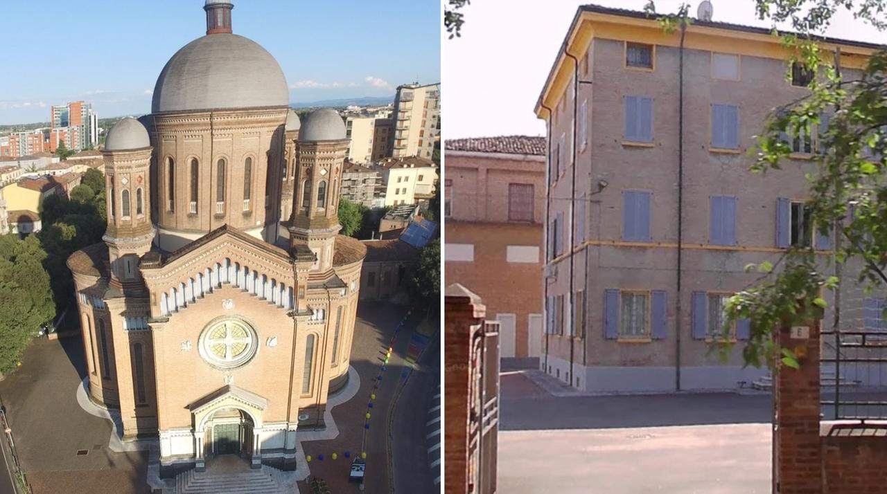 
	La chiesa di San Giuseppe Tempio e l'immobile in vendita

